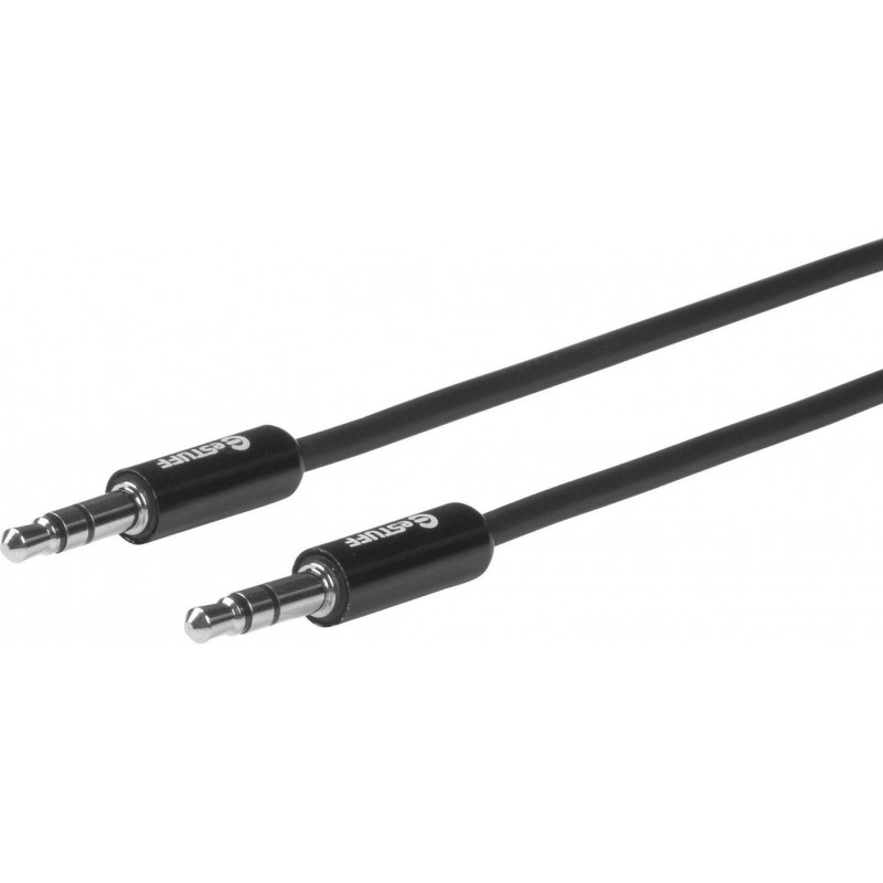 eSTUFF Minijack Cable 3.5mm 0,5m audiokaapeli Musta