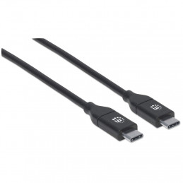 Manhattan 355247 USB-kaapeli 2 m USB 2.0 USB C Musta