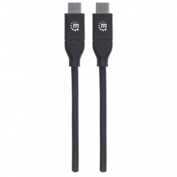 Manhattan 355247 USB-kaapeli 2 m USB 2.0 USB C Musta