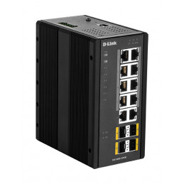 D-Link DIS‑300G‑14PSW Hallittu L2 Gigabit Ethernet (10 100 1000) Power over Ethernet -tuki Musta