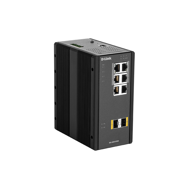 D-Link DIS‑300G‑8PSW Hallittu L2 Gigabit Ethernet (10 100 1000) Power over Ethernet -tuki Musta