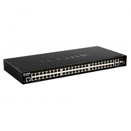 D-Link DGS-1520-52 E verkkokytkin Hallittu L3 10G Ethernet (100 1000 10000) 1U Musta