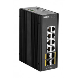 D-Link DIS‑300G‑12SW Hallittu L2 Gigabit Ethernet (10 100 1000) Musta