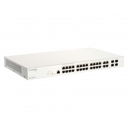 D-Link DBS-2000-28P E verkkokytkin Hallittu L2 Gigabit Ethernet (10 100 1000) Power over Ethernet -tuki Harmaa