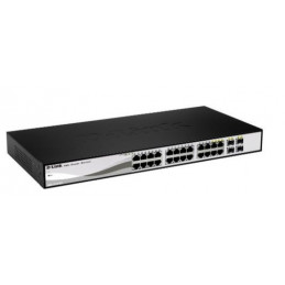 D-Link DGS-1210-26 verkkokytkin Hallittu L2 Gigabit Ethernet (10 100 1000) 1U Musta, Harmaa