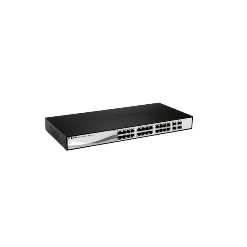 D-Link DGS-1210-26 verkkokytkin Hallittu L2 Gigabit Ethernet (10 100 1000) 1U Musta, Harmaa