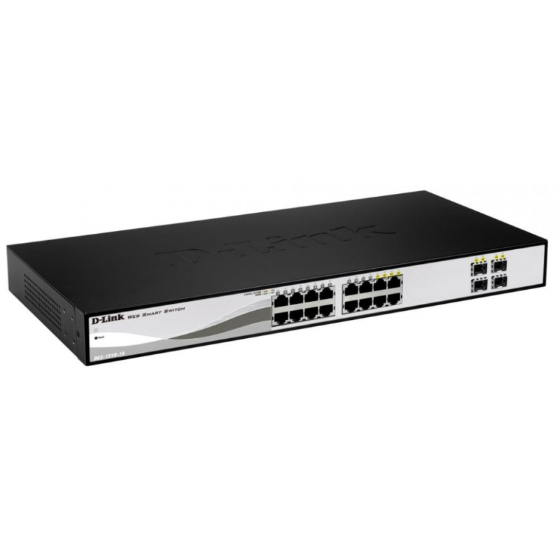 D-Link DGS-1210-16 verkkokytkin Hallittu L2 Musta