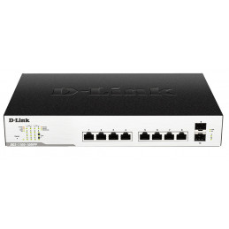 D-Link DGS-1100-10MP verkkokytkin Hallittu L2 Gigabit Ethernet (10 100 1000) Power over Ethernet -tuki 1U Musta