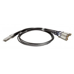 D-Link QSFP+   4xSFP+, 1m InfiniBand-kaapeli QSFP+ 4 x SFP+ Musta