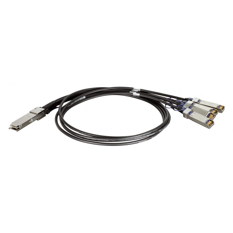 D-Link QSFP+   4xSFP+, 1m InfiniBand-kaapeli QSFP+ 4 x SFP+ Musta