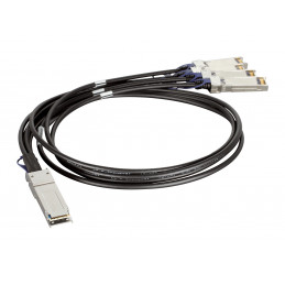 D-Link QSFP+   4xSFP+, 1m InfiniBand-kaapeli QSFP+ 4 x SFP+ Musta