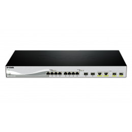 D-Link DXS-1210-12SC E verkkokytkin Hallittu L2 10G Ethernet (100 1000 10000) 1U Musta, Hopea