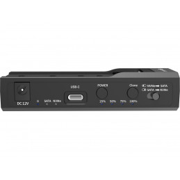 Sandberg USB-3 Cloner+Dock M2+NVMe+SATA USB 3.2 Gen 2 (3.1 Gen 2) Type-C Musta