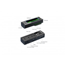 Sandberg USB-3 Cloner+Dock M2+NVMe+SATA USB 3.2 Gen 2 (3.1 Gen 2) Type-C Musta