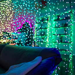 Twinkly Curtain Wi-Fi Bluetooth Musta