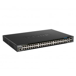 D-Link DGS-1520-52MP Hallittu L3 Gigabit Ethernet (10 100 1000) Power over Ethernet -tuki 1U Musta