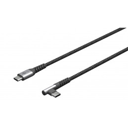 Goobay 64660 USB-kaapeli 2 m USB 2.0 USB C Musta, Harmaa