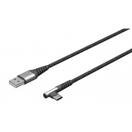 Goobay 64655 USB-kaapeli 0,5 m USB 2.0 USB C USB A Musta, Harmaa