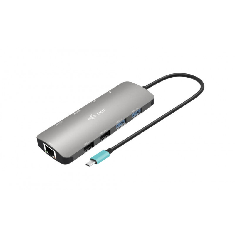 i-tec C31NANOHDM2DOCPD kannettavien tietokoneiden telakka ja porttitoistin Langallinen USB 3.2 Gen 1 (3.1 Gen 1) Type-C Hopea