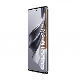 OPPO Reno 10 5G 17 cm (6.7") Kaksois-SIM Android 13 USB Type-C 8 GB 256 GB 5000 mAh Harmaa, Hopea