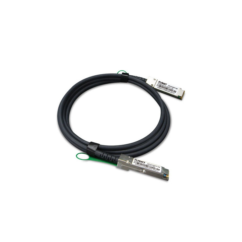 PLANET CB-DAQSFP-2M InfiniBand-kaapeli QSFP+ Musta, Harmaa