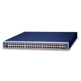 PLANET GS-5220-48P4X verkkokytkin Hallittu L3 Gigabit Ethernet (10 100 1000) Power over Ethernet -tuki 1U Sininen