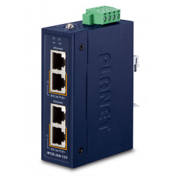 PLANET Industrial 2-port 10 100 1000T Gigabit Ethernet (10 100 1000) Power over Ethernet -tuki Sininen