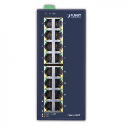 PLANET ISW-1600T verkkokytkin Hallitsematon Fast Ethernet (10 100) Sininen