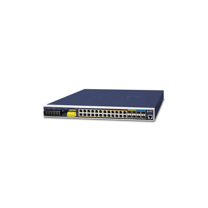 PLANET IGS-6325-24P4X verkkokytkin Hallittu L3 Gigabit Ethernet (10 100 1000) Power over Ethernet -tuki 1U Musta, Sininen