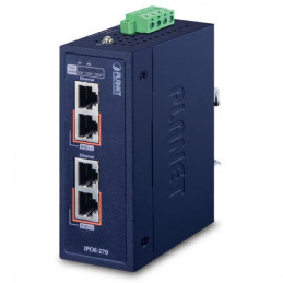 PLANET IPOE-270 verkkokytkin Power over Ethernet -tuki Sininen