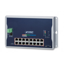PLANET WGS-4215-16P2S verkkokytkin Hallittu L2 Gigabit Ethernet (10 100 1000) Power over Ethernet -tuki Musta
