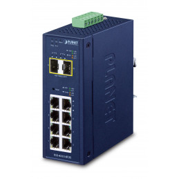 PLANET IP30 Industrial L2 L4 8-Port Hallittu L2 L4 Gigabit Ethernet (10 100 1000) Sininen