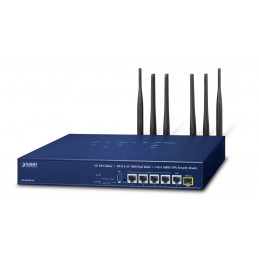 PLANET 5G NR Cellular + Wi-Fi 6 langaton reititin Gigabitti Ethernet Kaksitaajuus (2,4 GHz 5 GHz) Sininen