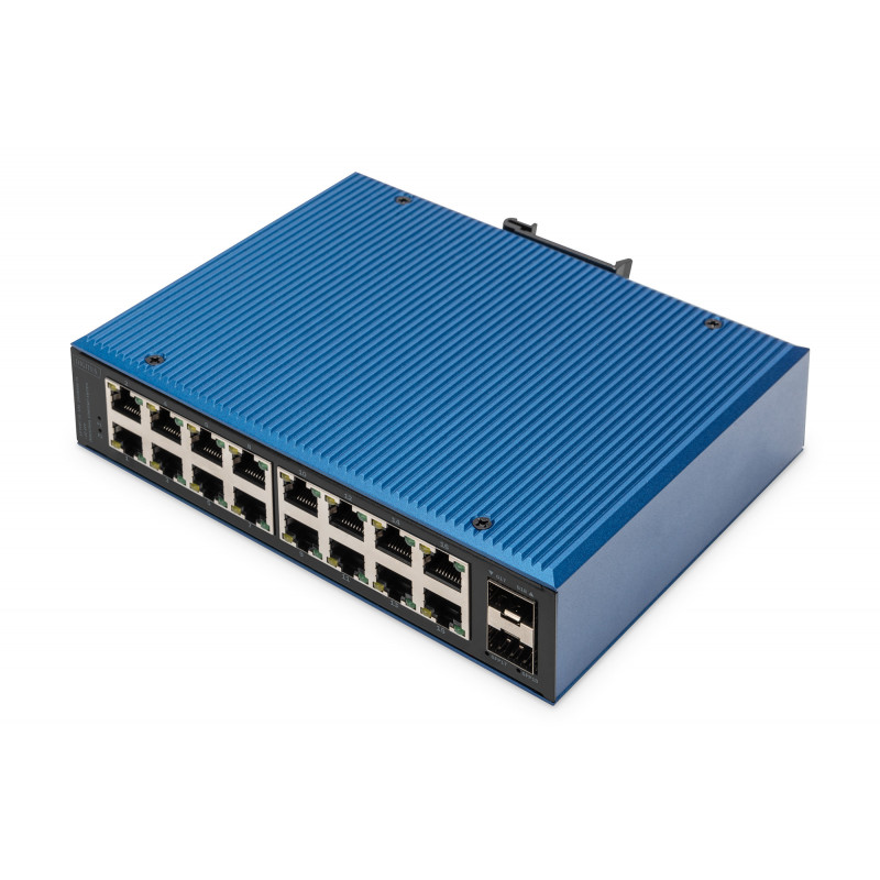 Digitus DN-651138 verkkokytkin Hallitsematon Gigabit Ethernet (10 100 1000) Musta, Sininen