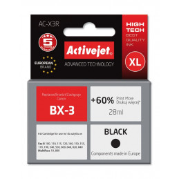 Activejet AC-X3R mustekasetti 1 kpl Yhteensopiva Korkea (XL) värintuotto Musta