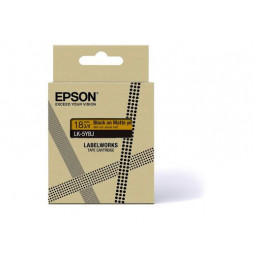 Epson C53S672075 etikettien kirjoitusnauha Musta keltaisella
