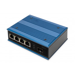 Digitus DN-651131 verkkokytkin Hallitsematon Fast Ethernet (10 100) Power over Ethernet -tuki Musta, Sininen