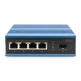 Digitus DN-651131 verkkokytkin Hallitsematon Fast Ethernet (10 100) Power over Ethernet -tuki Musta, Sininen