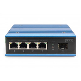 Digitus DN-651130 verkkokytkin Hallitsematon Fast Ethernet (10 100) Musta, Sininen