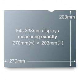 3M PF13.3 Notebook Privacy Filter Kehyksetön näytön yksityisyyssuodatin 33,8 cm (13.3")