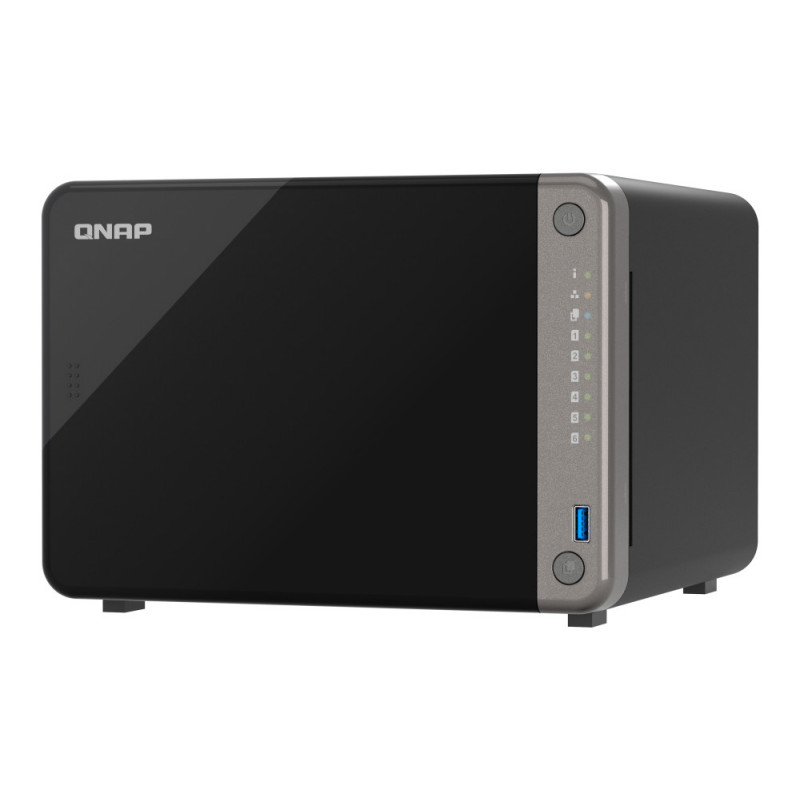 QNAP TS-AI642-8G NAS- ja tallennuspalvelimet Tower Ethernet LAN Musta Cortex-A76