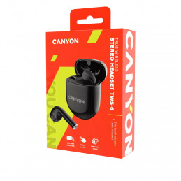 Canyon CNS-TWS6B kuulokkeet ja kuulokemikrofoni True Wireless Stereo (TWS) In-ear Puhelut Musiikki Urheilu Päivittäinen
