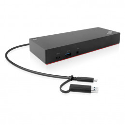 Lenovo ThinkPad Hybrid USB-C with USB-A Dock Langallinen USB 3.2 Gen 2 (3.1 Gen 2) Type-C Musta