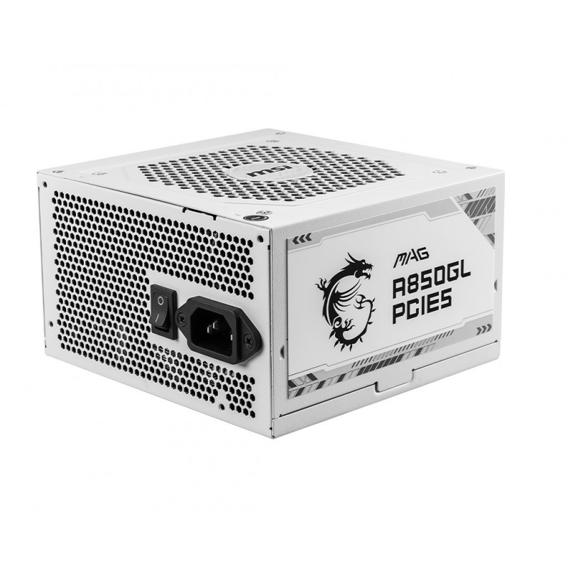 MSI MAG A850GL PCIE5 WHITE virtalähdeyksikkö 850 W 20+4 pin ATX ATX Valkoinen