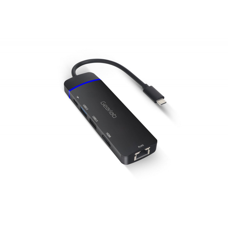 Gearlab GLB235420 kannettavien tietokoneiden telakka ja porttitoistin USB 3.2 Gen 1 (3.1 Gen 1) Type-C Musta