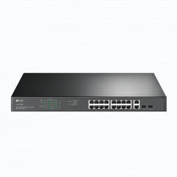 TP-Link TL-SG1218MP verkkokytkin Hallitsematon Gigabit Ethernet (10 100 1000) Power over Ethernet -tuki 1U Musta