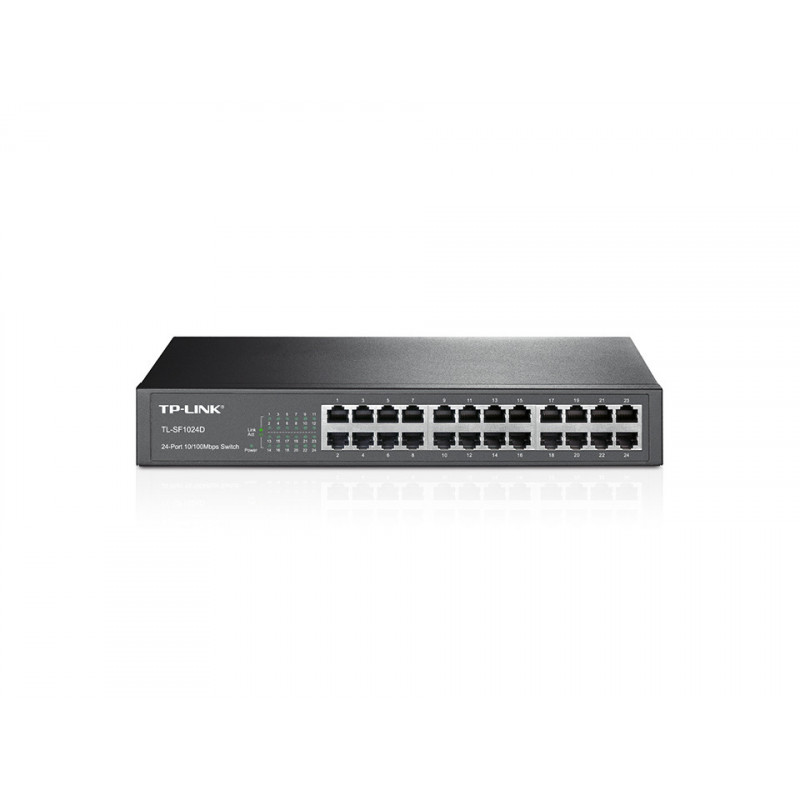 TP-Link TL-SF1024D Hallitsematon Fast Ethernet (10 100) 1U Musta