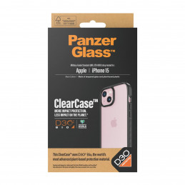 PanzerGlass ClearCase matkapuhelimen suojakotelo 15,5 cm (6.1") Suojus Musta, Läpinäkyvä