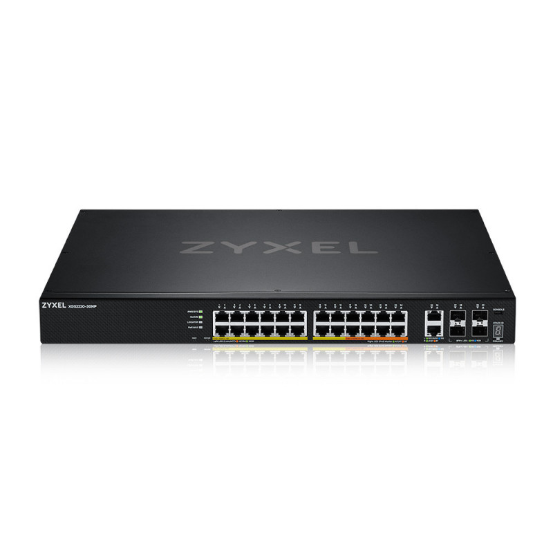 Zyxel XGS2220-30HP Hallittu L3 Gigabit Ethernet (10 100 1000) Power over Ethernet -tuki Musta