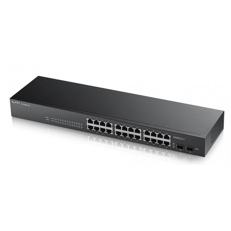 Zyxel GS1900-24 verkkokytkin Hallittu Gigabit Ethernet (10 100 1000) Musta